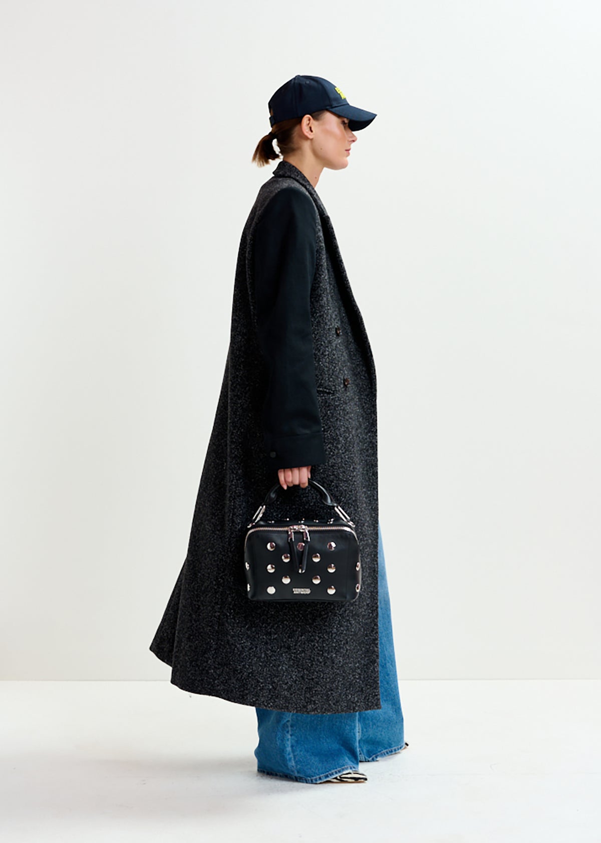 Ivona contrast sleeve coat