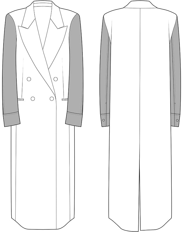 Ivona contrast sleeve coat