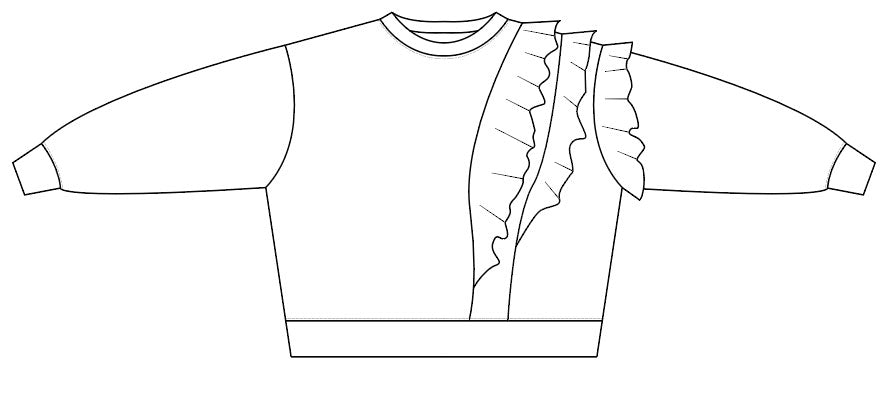 Iwave sweatshirt with frills