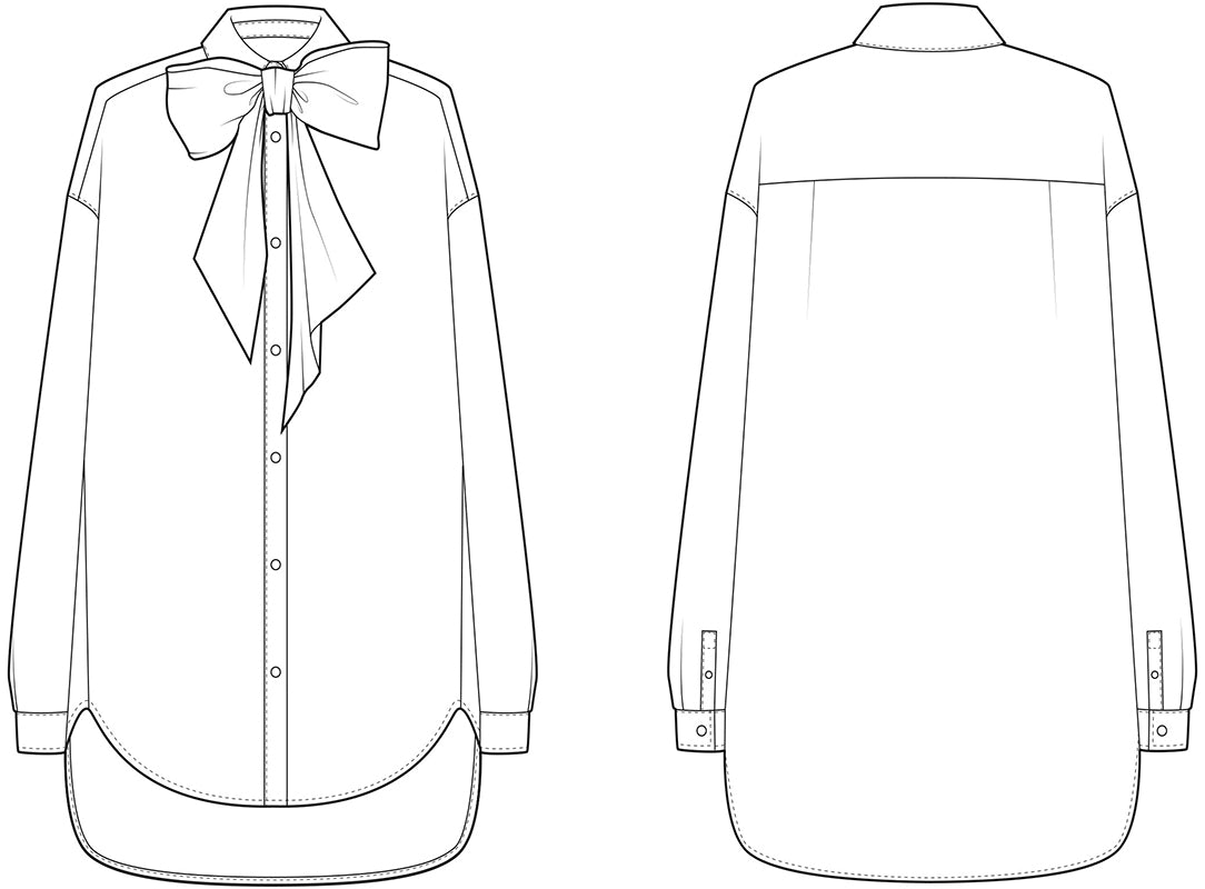 Jambers pussy bow collar shirt