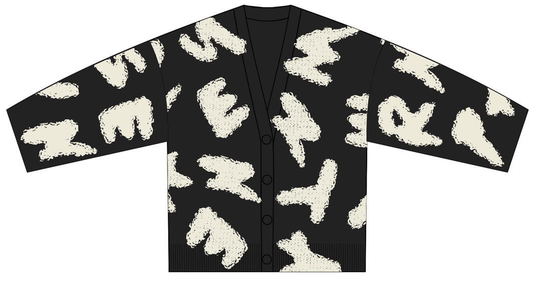 Jarden letters knit cardigan