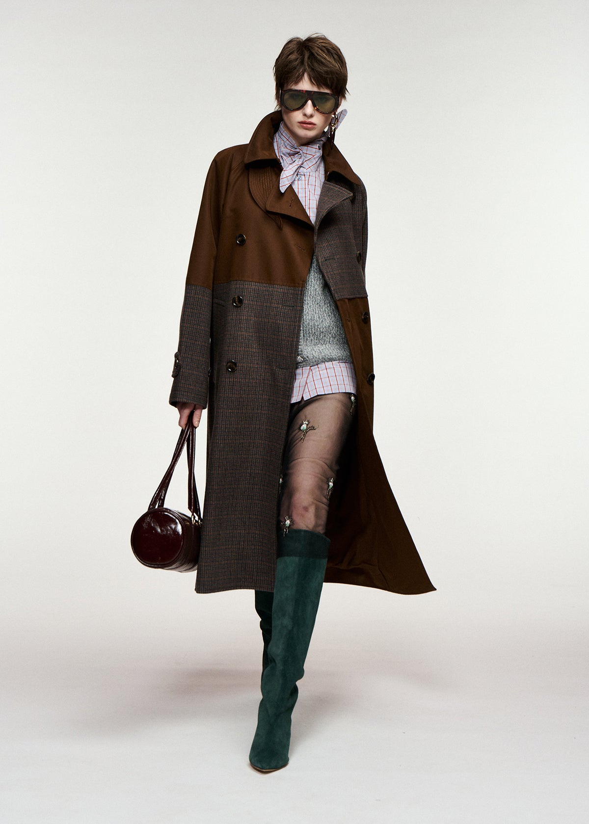 KAGU PATCHWORK TRENCH COAT