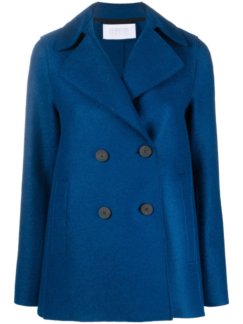 Harris Wharf London Pressed Wool Peacoat