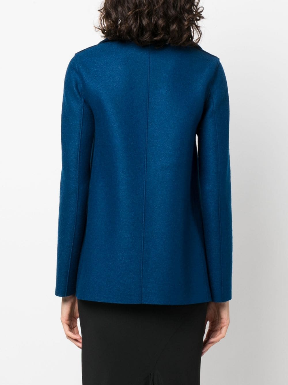 Harris Wharf London Pressed Wool Peacoat