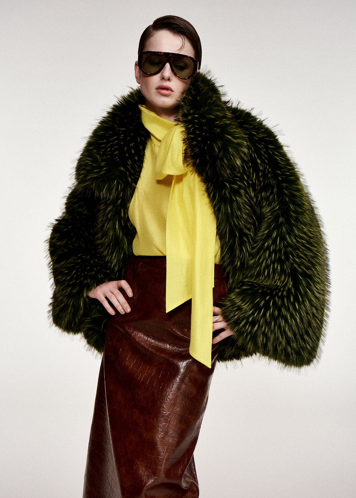 KASTANJE FOAX FUR COAT