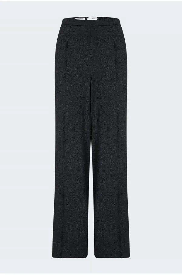 Vince Brushed Wool Mid-Rise Wide Leg Trousers