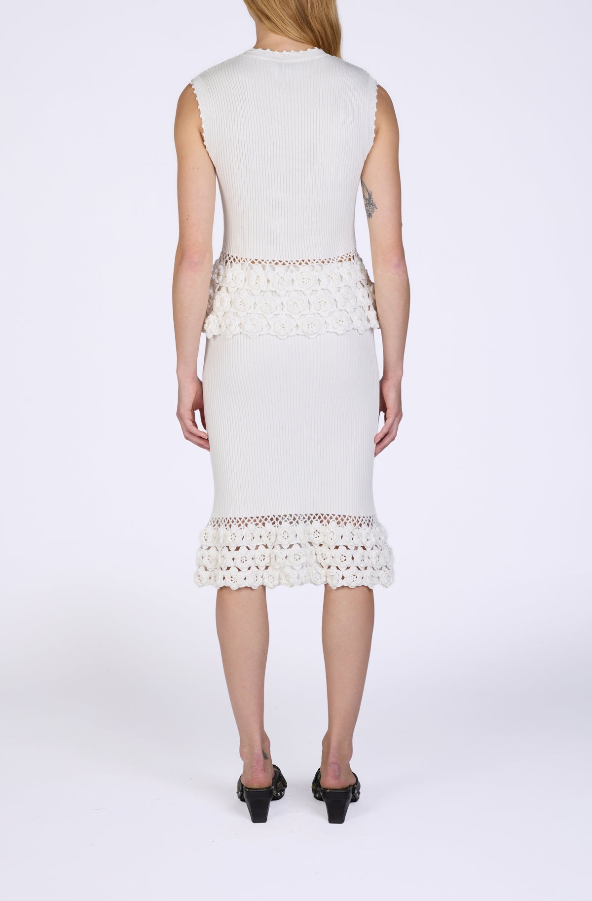 Fine Cotton Rib Crochet Vest