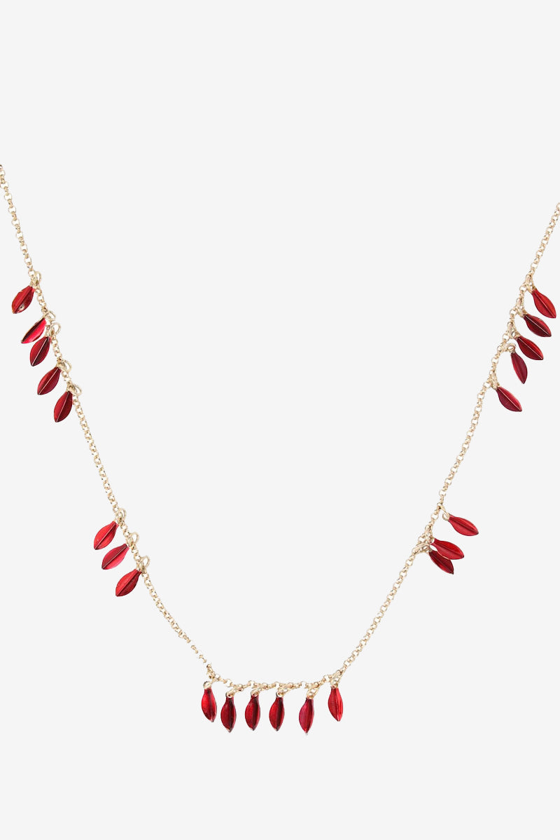 Isabel Marant Collier Feuille Brillante Couleur