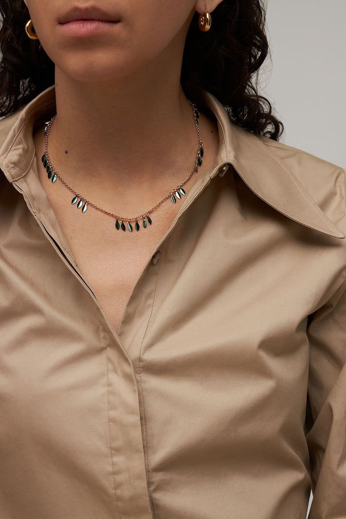 Isabel Marant Colour Shiny Leaf Necklace