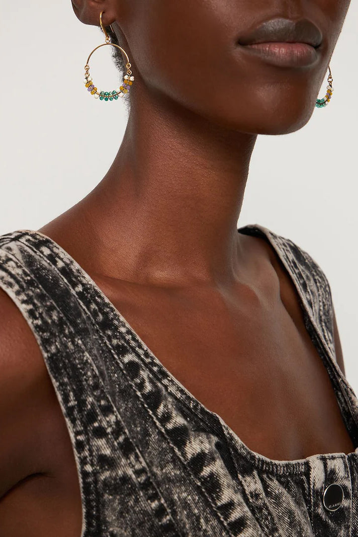 Isabel Marant Cesaria Mixed Beaded Earrings