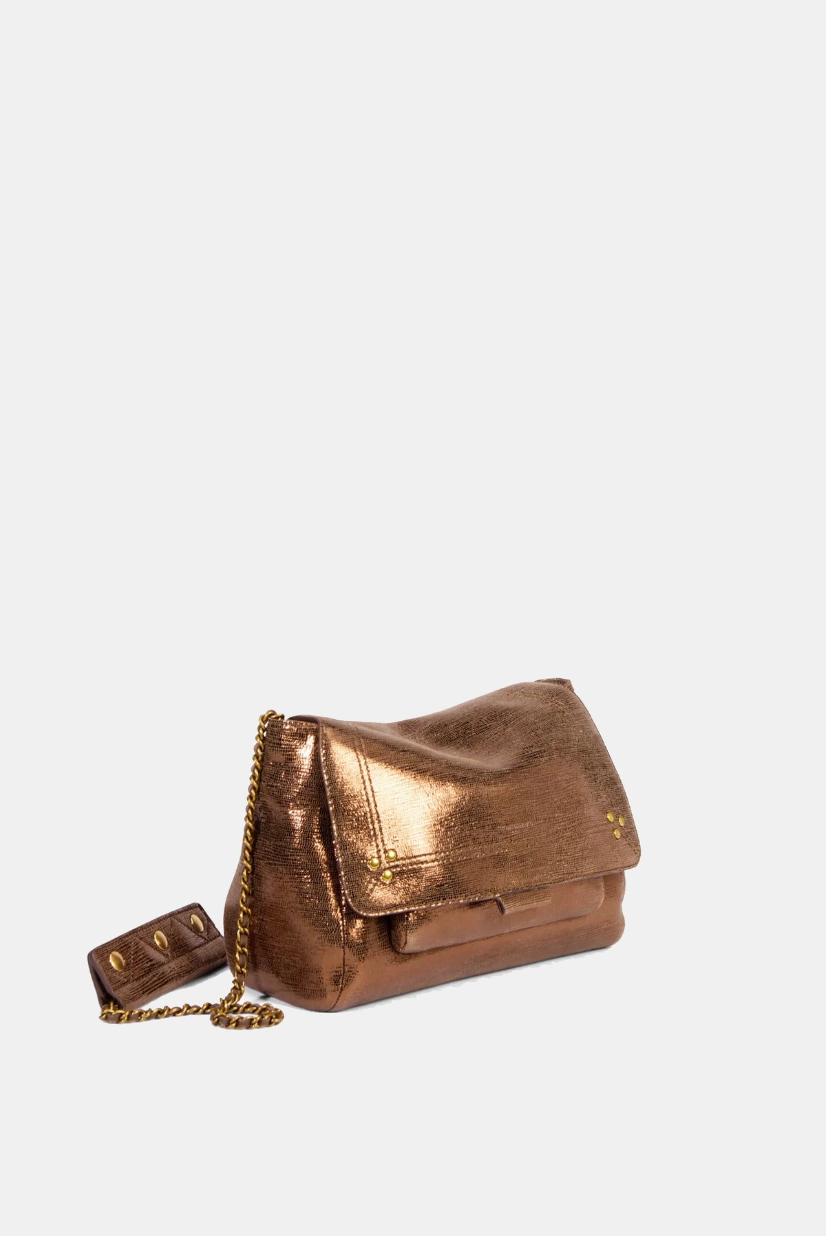 Jerôme Dreyfuss Lulu M Lamé Bronze Bag