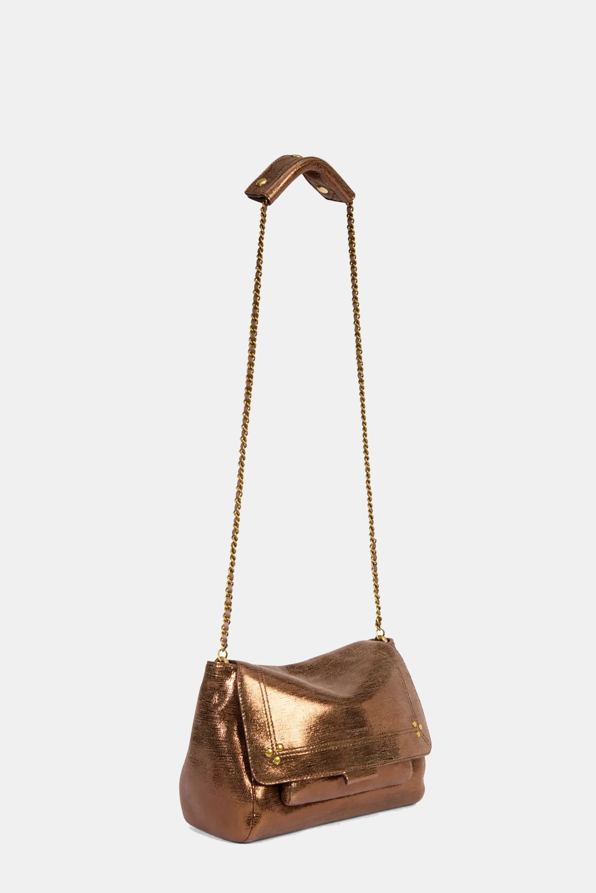 Jerôme Dreyfuss Lulu M Lamé Bronze Bag