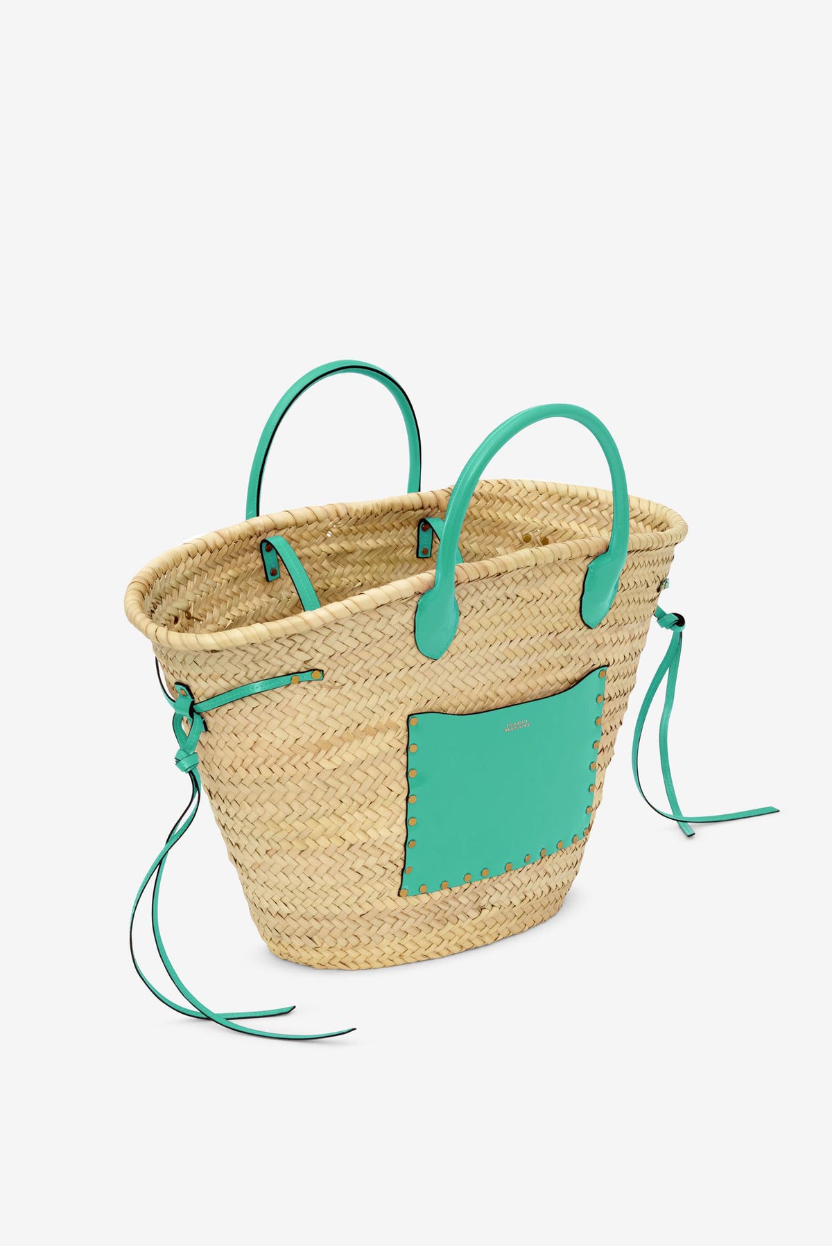 Isabel Marant Cadix Raffia and Leather Basket Bag