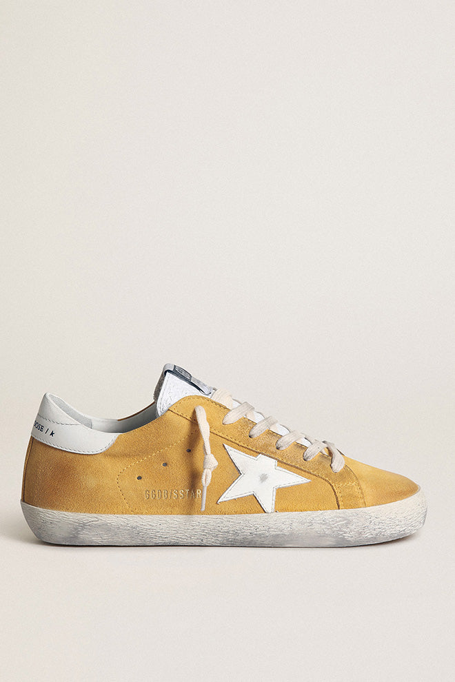 Golden Goose Super Star Suede Upper Languette haute fréquence Étoile et talon en cuir