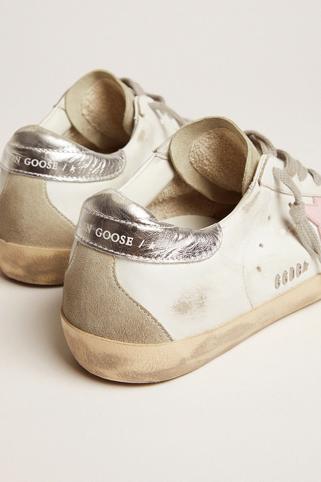 Golden Goose Tige en cuir Super Star et bout et éperon en daim étoilé Talon laminé Lettrage en métal