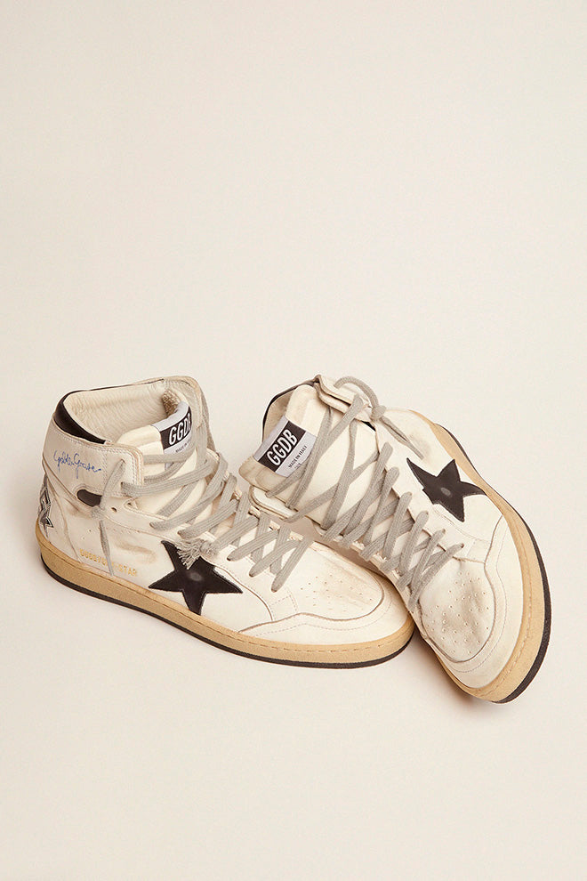 Golden Goose Sky Star Nappa Upper with Serigraph Leather Star and Ankle
