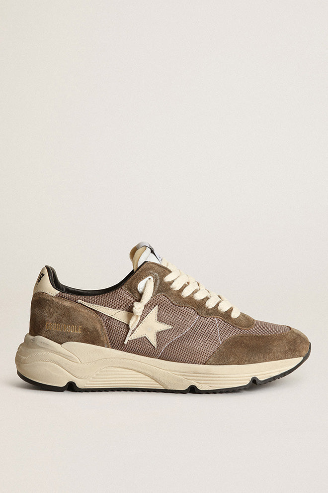 Golden Goose Running Sole Net Upper and Toe Box Leather Toe Star Spur and Heel