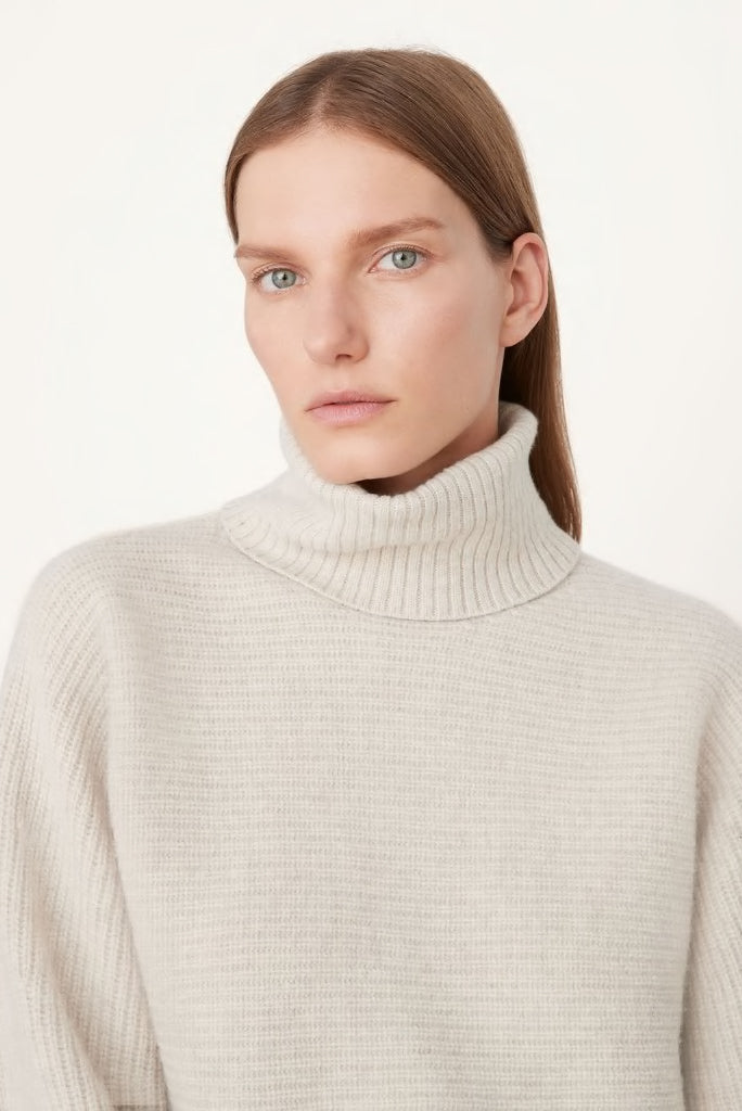 Vince Horizontal Rib Turtleneck Sweater