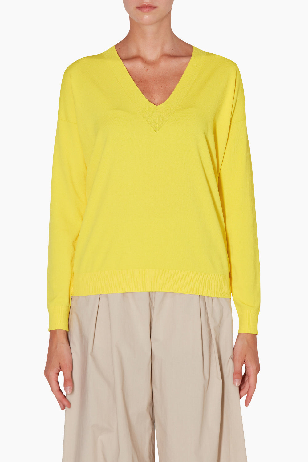 Roberto Collina Knit V Neck Long Sleeve Sweater