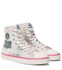 Isabel Marant Benkeen high top tye denim sneakers
