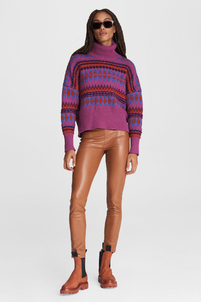 rag &amp; bone Willow Wool Fair Isle Turtleneck
