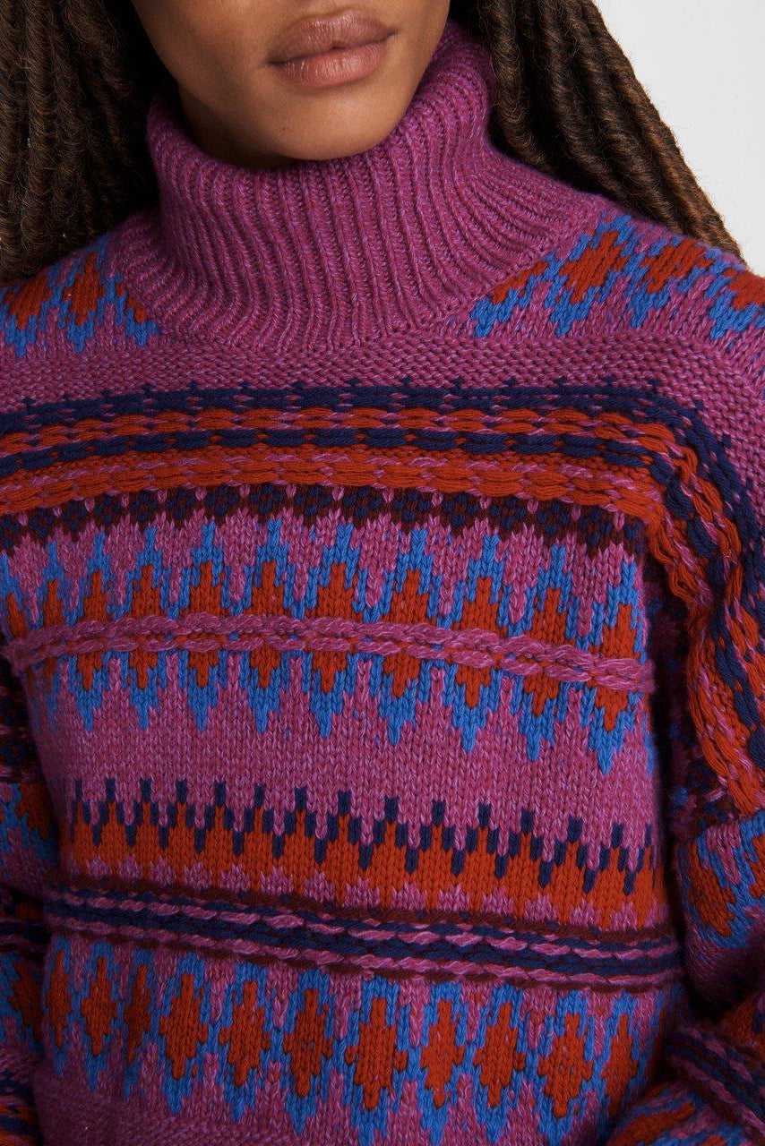 rag &amp; bone Willow Wool Fair Isle Turtleneck