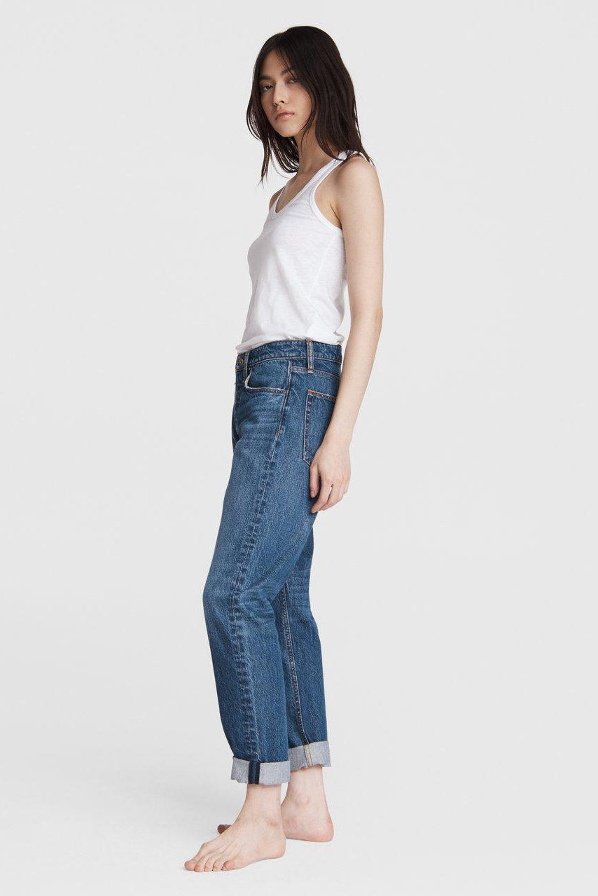 rag &amp;amp; bone - Jean boyfriend taille mi-haute Rosa