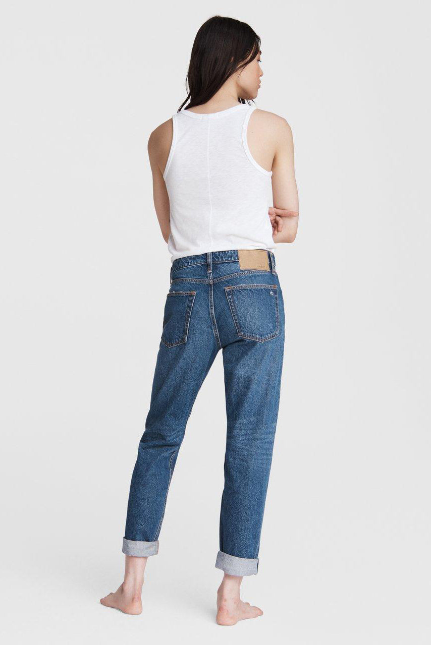 rag &amp;amp; bone - Jean boyfriend taille mi-haute Rosa