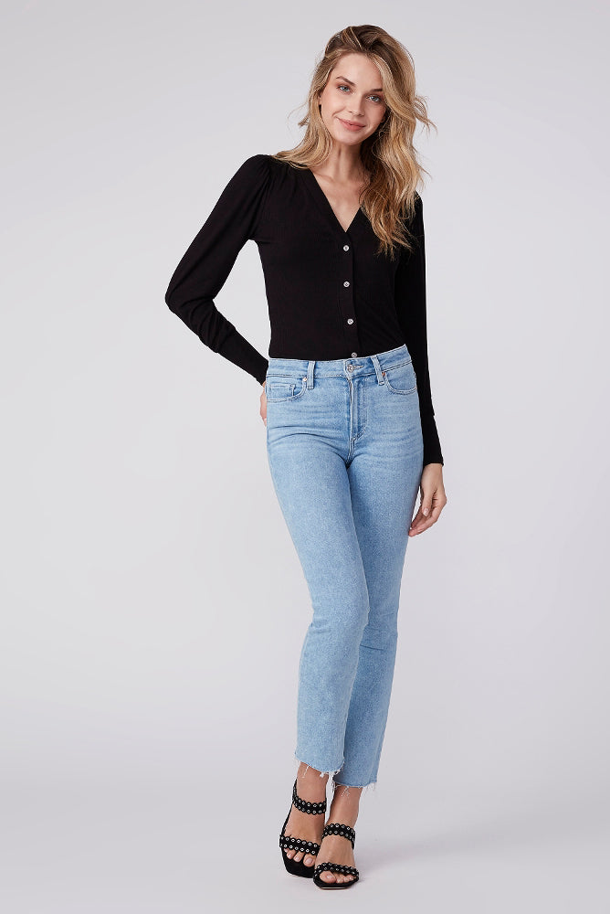 PAIGE Cindy Raw Hem Jeans in Park Ave