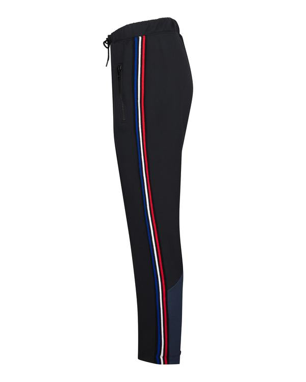 Etre Cecile gros-grain stripe crop retro track pant