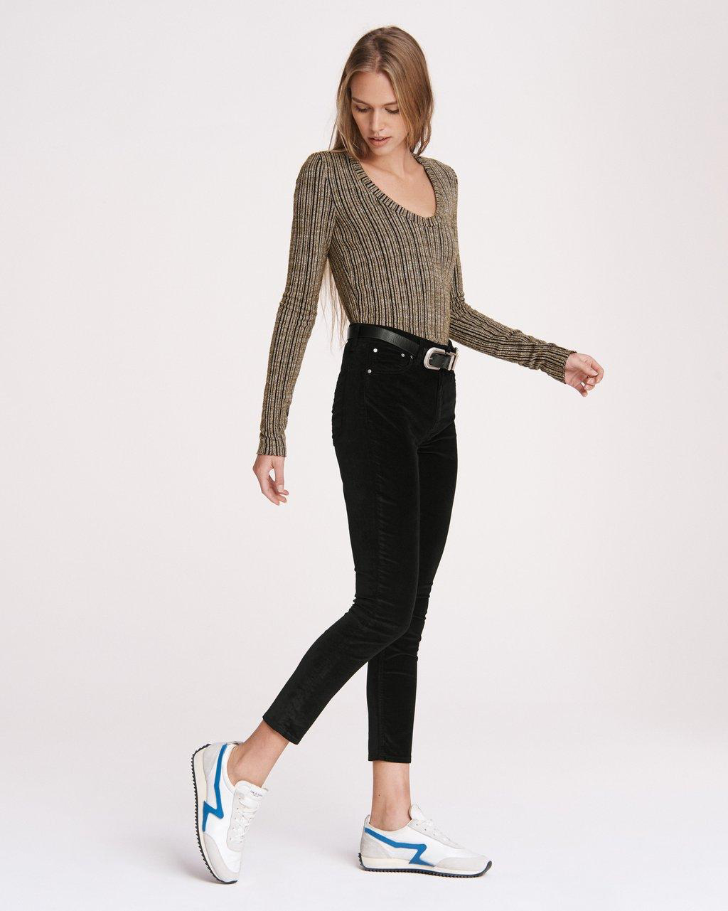 Rag &amp; Bone Nina High-Rise Velvet Skinny Pant
