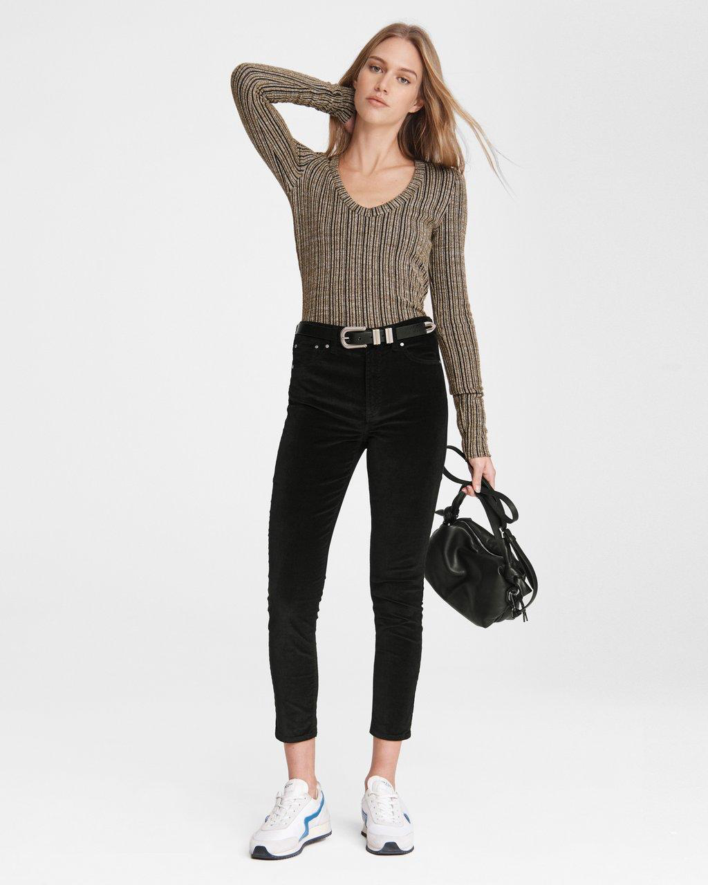 Rag &amp; Bone Nina High-Rise Velvet Skinny Pant