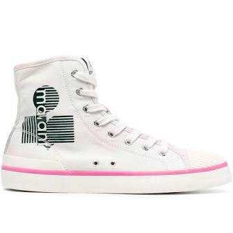 Isabel Marant Benkeen high top tye denim sneakers